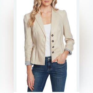 NWT! CeCe Women's Linen-Blend Blazer